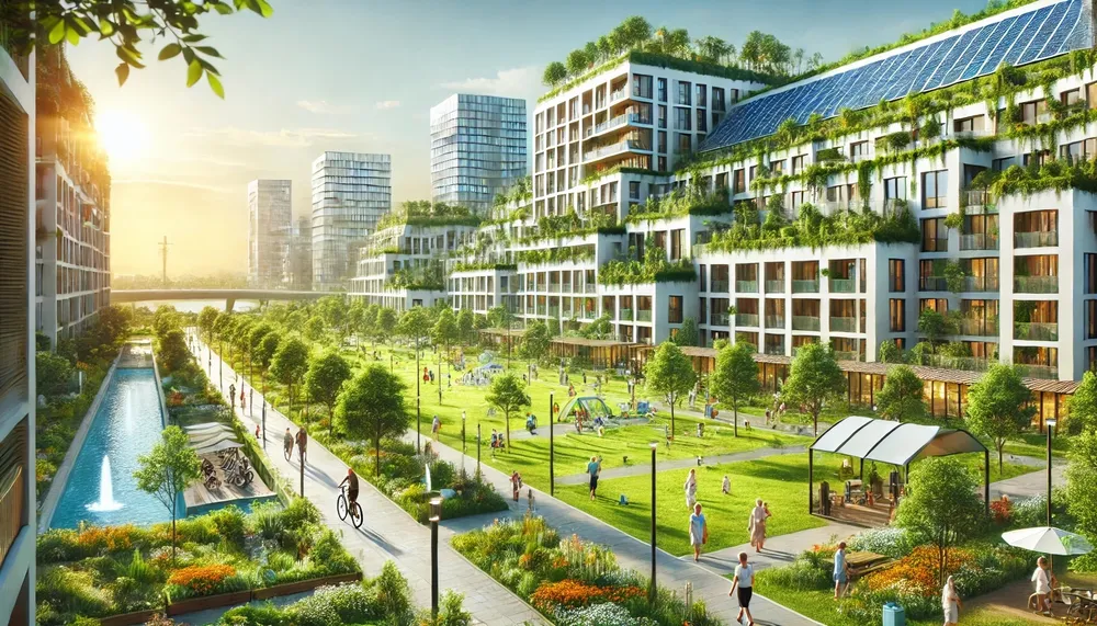 Phát triển bất động sản xanh giúp chủ đầu tư có lợi thế trong việc thu hút và giữ chân khách hàng, mang lại giá trị bền vững. Ảnh minh họa: ChatGPT bất động sản