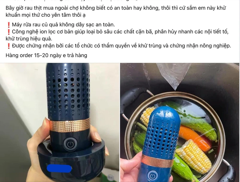 Các loại máy khử khuẩn, máy khử ozone được bán nhiều trên các nền tảng mạng xã hội. ẢNH: HẠ QUYÊN