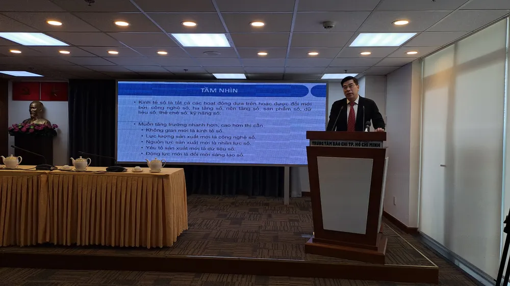 PGS.TS Trần Minh Tuấn, Vụ trưởng Vụ Kinh tế số và Xã hội số. ẢNH: THU HÀ