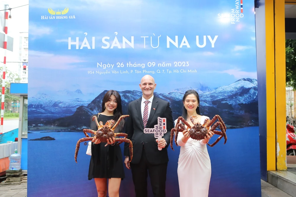 Người Việt chi hơn 100 tỉ mỗi năm để mua cua hoàng đế đỏ Na Uy. Ảnh: THU HÀ cua-hoang-de-do-nauy.jpeg