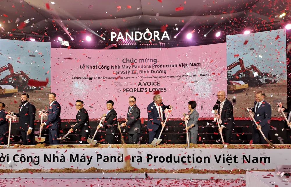 Lễ khởi công xây dựng nhà máy Pandora Production Việt Nam tại Bình Dương. Ảnh: Thu Hà Pandora