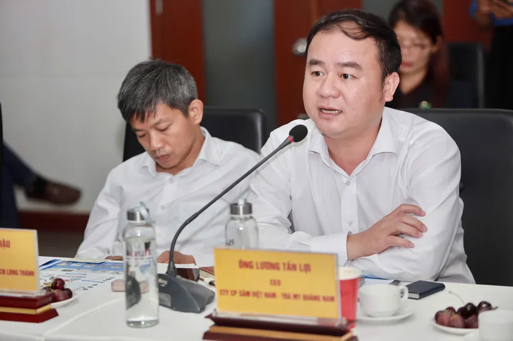 Ông Lương Tấn Lợi, Chủ tịch Hội đồng quản trị kiêm Giám đốc Công ty CP Sâm Việt Nam - Trà My Quảng Nam. ẢNH: NGUYỆT NHI kinh-te-tu-nhan_aLoi.jpg