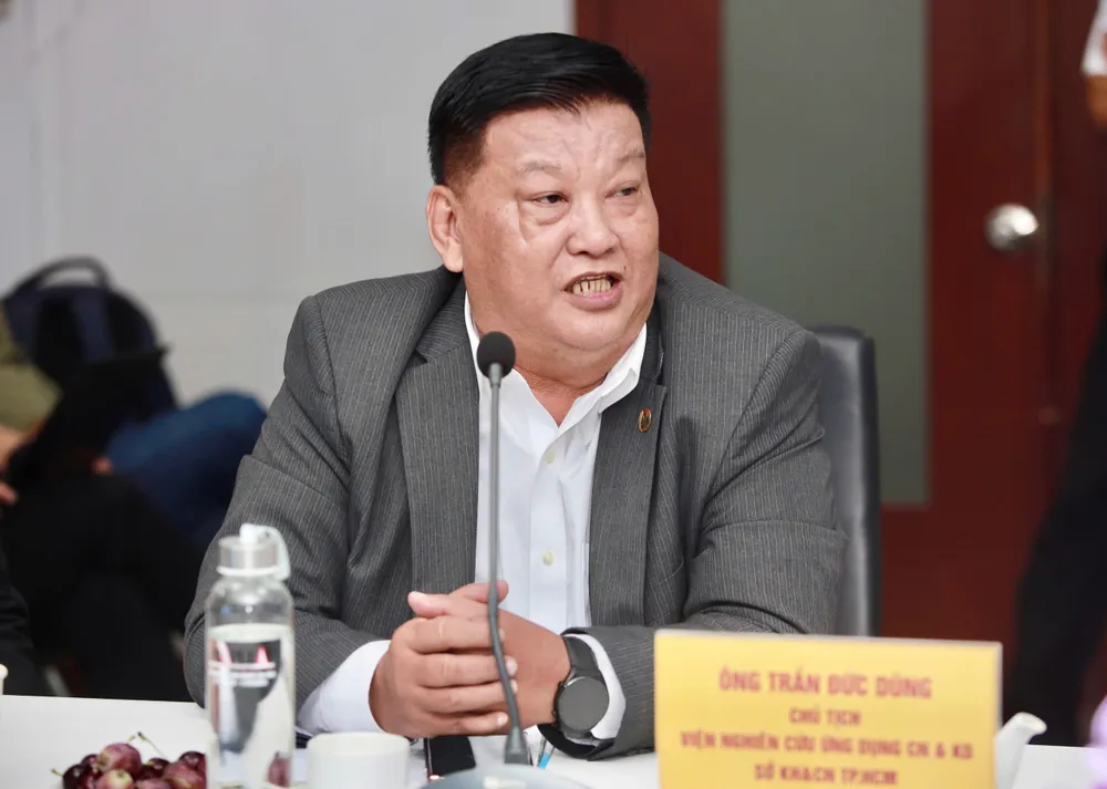 Ông Trần Đức Dũng, Chủ tịch Viện Nghiên Cứu Ứng Dụng Công Nghệ và Kinh Doanh, Sở KH&CN TP.HCM. ẢNH: NGUYỆT NHI kinh tế tư nhân