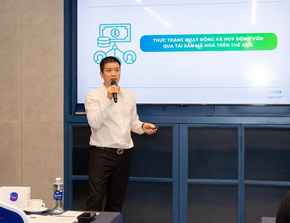 Ông Phan Đức Trung, Chủ tịch Hiệp hội Blockchain Việt Nam. ẢNH: THU HÀ tài sản số