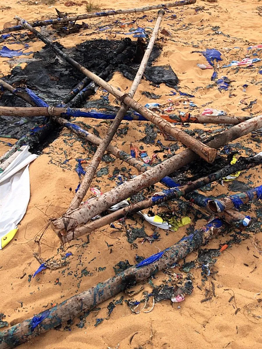 Những người lấn chiếm đốt chòi trong diện tích đất của Công ty Kim Sơn.