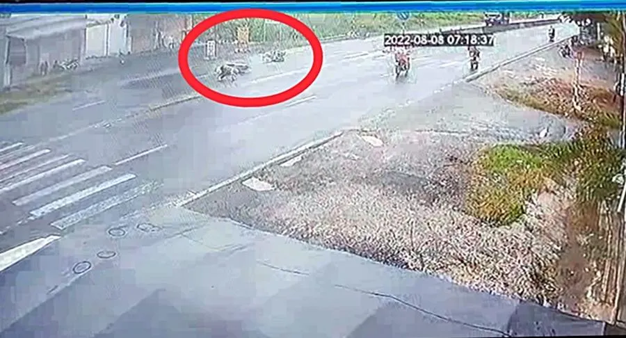 Hình ảnh trích xuất từ camera hiện trường vụ tai nạn.