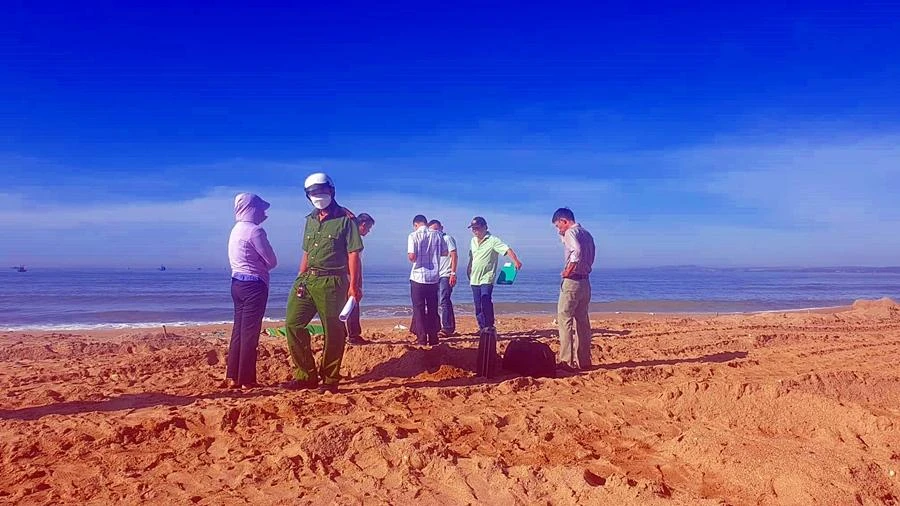 Hiện trường nơi phát hiện vụ việc. Ảnh PĐ.