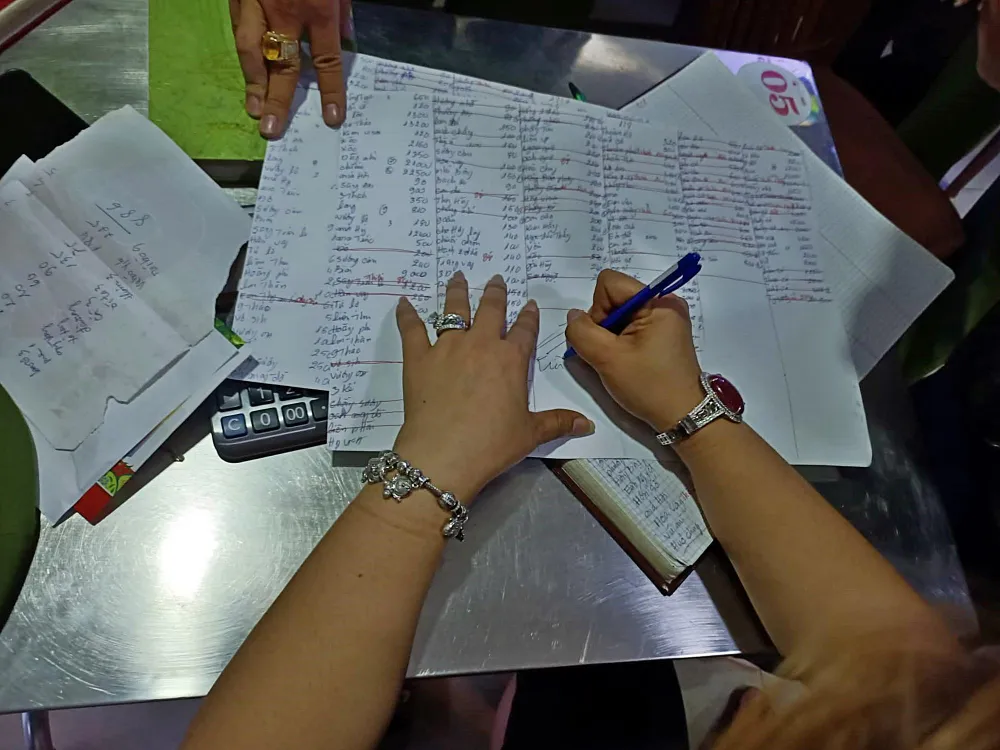 Khám xét nơi ở, cảnh sát phát hiện nhiều tài liệu liên quan đến tín dụng đen. Ảnh: PP Khám xét nơi ở, cảnh sát phát hiện nhiều tài liệu liên quan đến tín dụng đen. Ảnh: PP