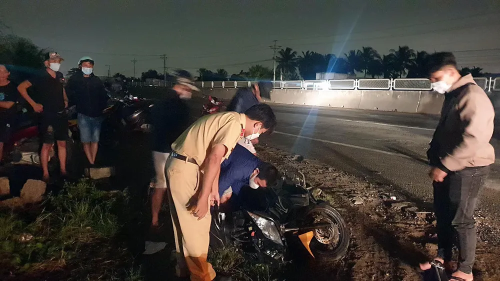 Hiện trường vụ tai nạn. Ảnh: PĐ