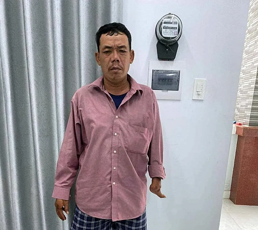 Văn Bá Trường tại cơ quan công an. Ảnh: PC.