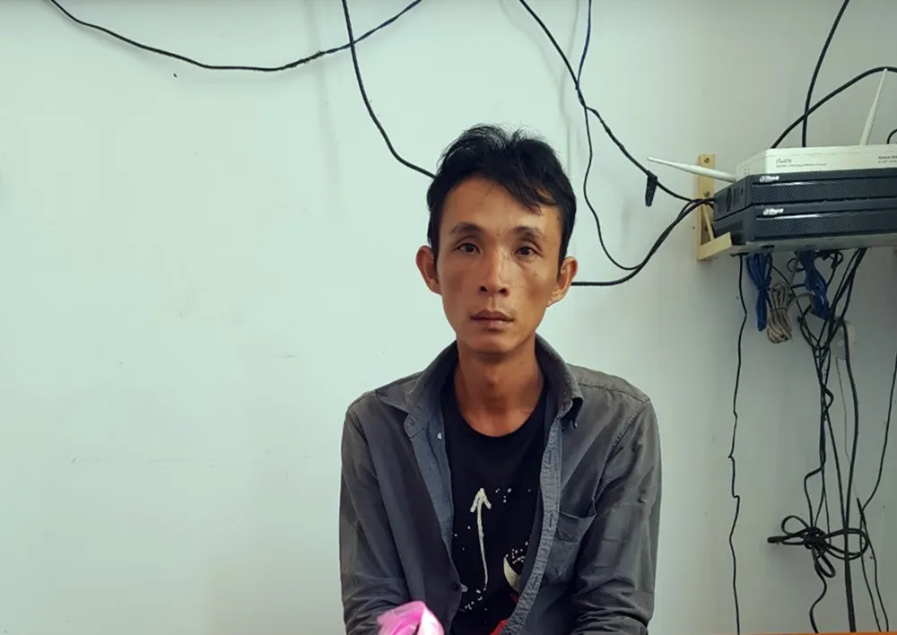 Phan Thanh Phong thời điểm bị bắt giữ. Ảnh: PĐ Phan Thanh Phong thời điểm bị bắt giữ. Ảnh: PĐ