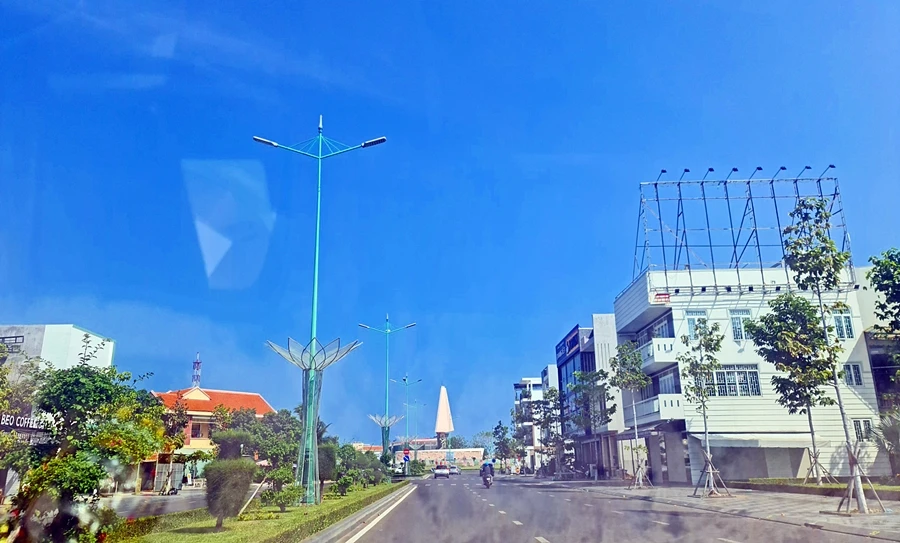 Một góc đường Lê Duẩn, Phan Thiết nơi khi thực hiện dự án có sai phạm rất lớn. Ảnh PN.