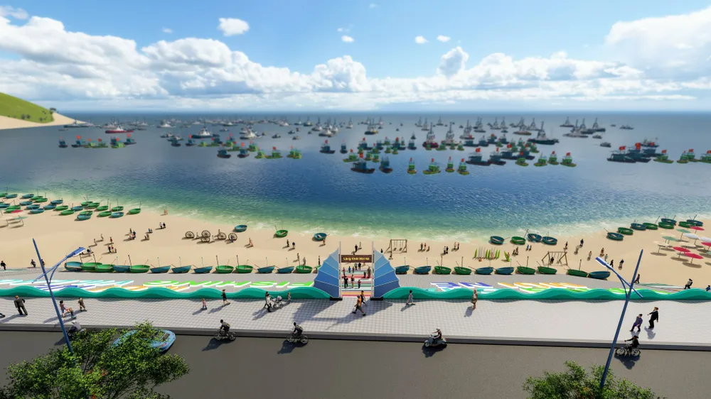 Phối cảnh Làng chài Mũi Né đang được rất nhiều du khách kỳ vọng.