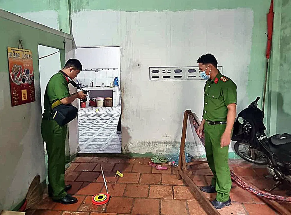 Địa điểm nơi người cha xấu số bị đâm thủng tim. Ảnh PĐ.