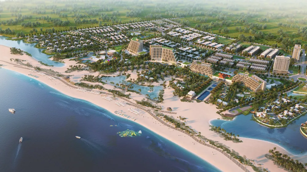 Hàm Tân có nhiều dự án du lịch ven biển ở hai xã Tân Thắng và Thắng Hải.