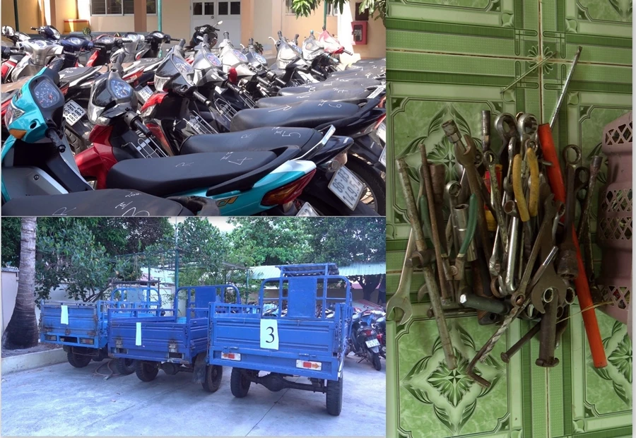 Tang vật thu được trong vụ án. Ảnh: NY Tang vật thu được trong vụ án. Ảnh: NY