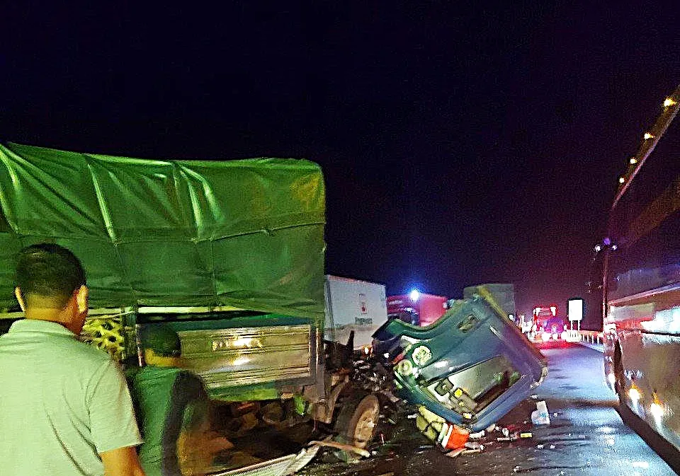 Hiện trường vụ tai nạn. Ảnh DP.