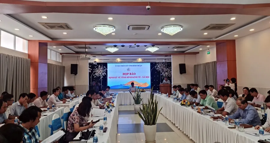 Quang cảnh buổi họp báo. Ảnh: PN