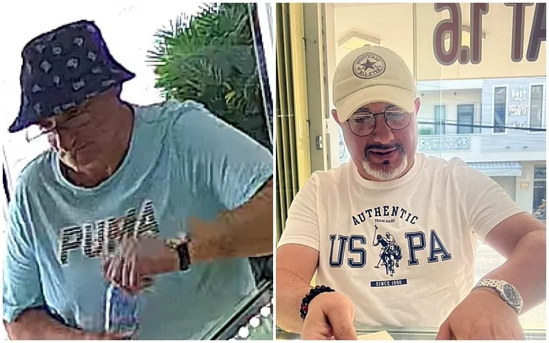 Malishava Joni (trái) và Irakli chụp lại từ camera sau khi tráo tiền ở Phan Thiết. Malishava Joni (trái) và Irakli chụp lại từ camera sau khi tráo tiền ở Phan Thiết.