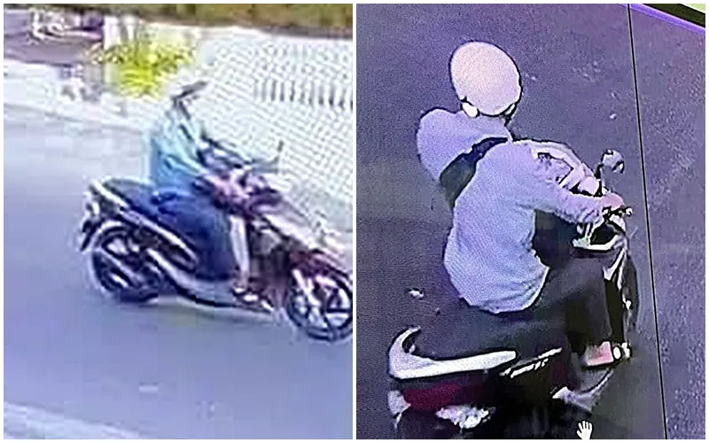 Hình ảnh tên cướp bị camera ghi lại. Phan Thiết