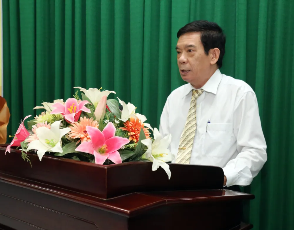 Ông Lê Hồng Văn, Chủ tịch Hội Nhà báo Bình Thuận tổng kết giải. giải báo chí