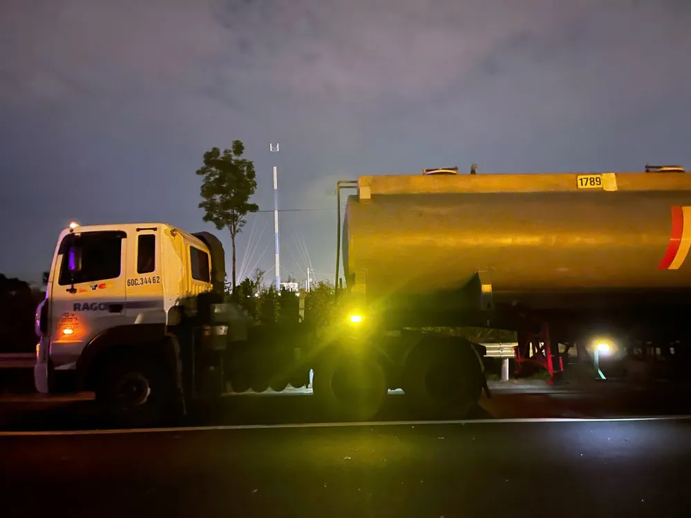 Xe bồn trong vụ tai nạn.