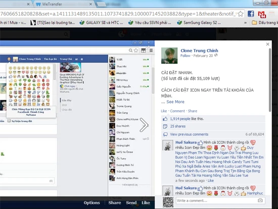 Khoảng 1,7 triệu lượt người dính mã độc hướng dẫn cài Icon trên Facebook ảnh 1 Khoảng 1,7 triệu lượt người dính mã độc hướng dẫn cài Icon trên Facebook ảnh 1