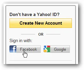 Yahoo không cho đăng nhập bằng tài khoản Facebook, Google ảnh 1 Yahoo không cho đăng nhập bằng tài khoản Facebook, Google ảnh 1