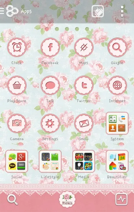 Trang hoàng smartphone mừng ngày 8/3 bằng giao diện đẹp mắt ảnh 2 Download bộ giao diện “hoa cổ điển” miễn phí