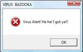 Thông báo virus giả mạo trên máy tính “nạn nhân”