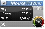 Thú vị phần mềm đo tốc độ và tổng quãng đường rê chuột trên máy tính