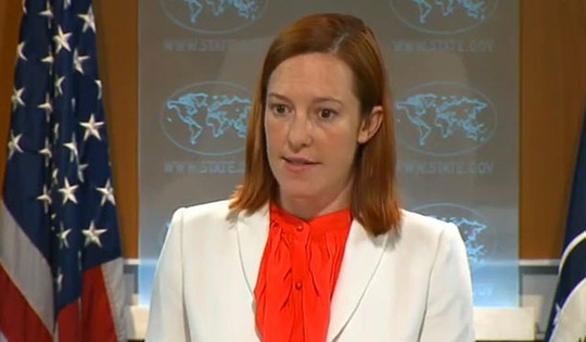 Phát ngôn viên Bộ Ngoại giao Mỹ Jen Psaki. Ảnh: Voice of Russia