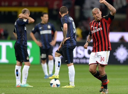 AC Milan vượt qua Inter nhờ bàn thắng duy nhất của De Jong