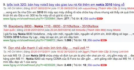 Với những quảng cáo có cánh để người dùng mua sắm.