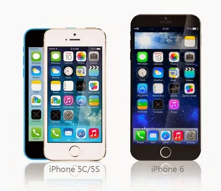 So sánh ý tưởng thiết kế iPhone 6 với iPhone 5S/5C