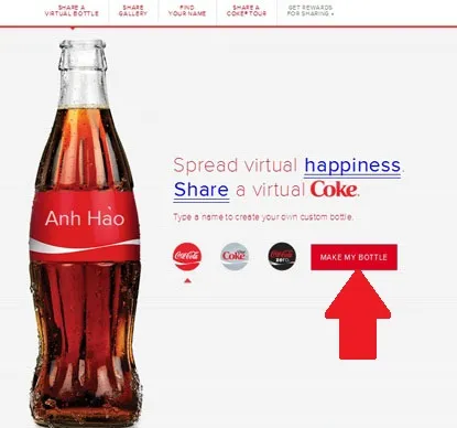 Hướng dẫn in tên trên lon Coca-Cola: Hãy ấn tổ hợp phím Ctrl + “-” để thu gọn chai Coca-Cola vừa khít với màn hình, sau đó bạn có thể chụp màn hình . D2-Huong-dan-tu-in-ten-tren-lon-Coca-Cola.jpg