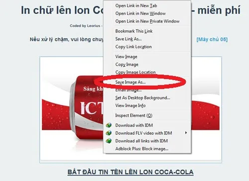 Hướng dẫn in tên trên lon Coca-Cola: Để lưu về máy, bạn nên click chuột phải vào hình ảnh và chọn chế độ Save Image As. A2-Huong-dan-tu-in-ten-tren-lon-Coca-Cola.jpg