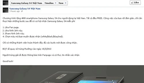 Hãy tỉnh táo trước những lời mời gọi tặng quà trên Facebook. FB-7-4251-1407131282.jpg