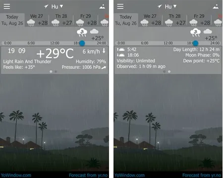 Ứng dụng thời tiết với hiệu ứng sống động và đẹp mắt cho smartphone