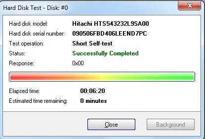 - Extended Self-test: