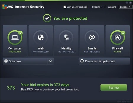 Giao diện mới trên AVG Internet Security