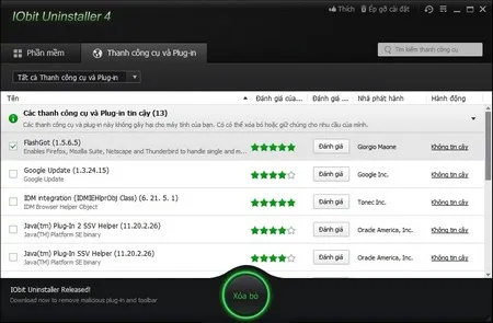 Quản lý các thanh công cụ và plugin trên trình duyệt