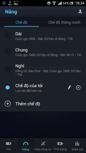 Thiết lập chế độ sử dụng để kéo dài thời lượng pin