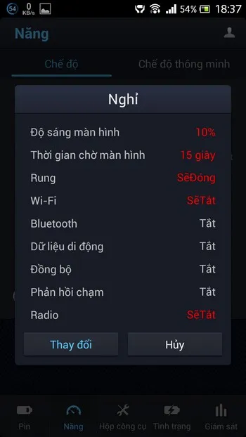 Thiết lập chế độ sử dụng để kéo dài thời lượng pin