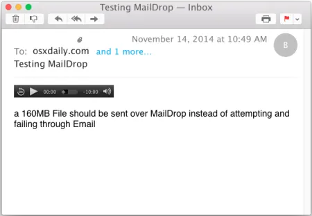 Tuyệt chiêu gửi file dung lượng lớn trên Mac OS X với Mail Drop