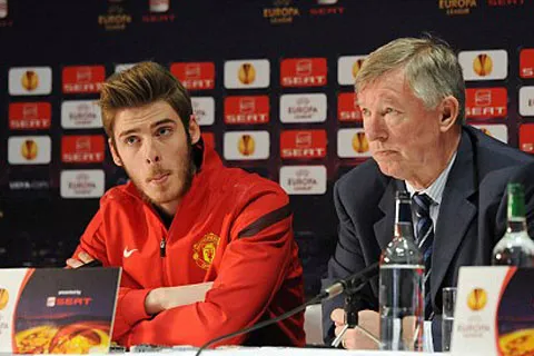 Sir Alex dành nhiều lời khen cho thủ môn De Gea. Ảnh:Reuters. Gea2-4097-1419292417.jpg