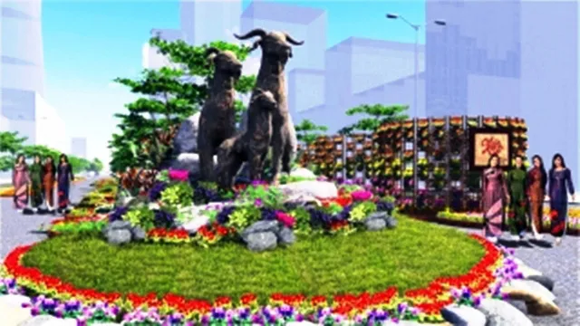 đường hoa, Ất Mùi, Nguyễn Huệ, Hàm Nghi đường hoa, Ất Mùi, Nguyễn Huệ, Hàm Nghi