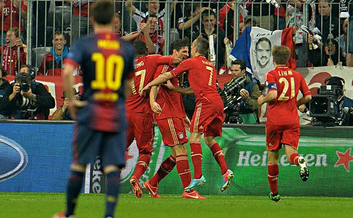 Barca thua tan nát Bayern cách đây hai năm. Ảnh:AFP. barcelona-bayern-munich-3841-1429887321.