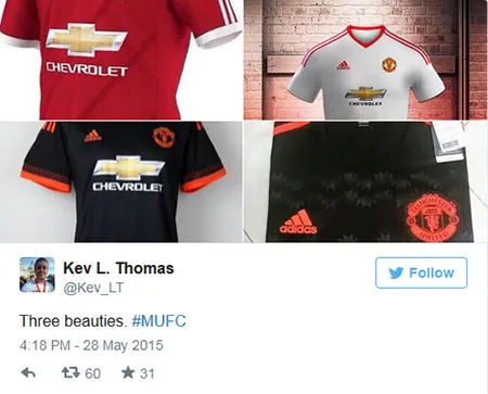 Rò rỉ áo đấu mới nhất của Manchester United ảnh 2 Rò rỉ áo đấu mới nhất của Manchester United ảnh 2