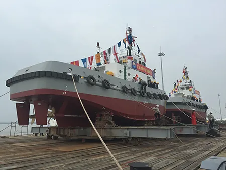 Hạ thủy 2 tàu kéo lai dắt hiện đại của Quân chủng Hải quân ảnh 1